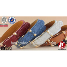 Crocodile grain PU women belts